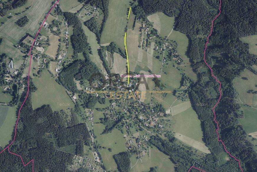 Pozemky v k.ú. Mukařov u Jablonce nad Nisou