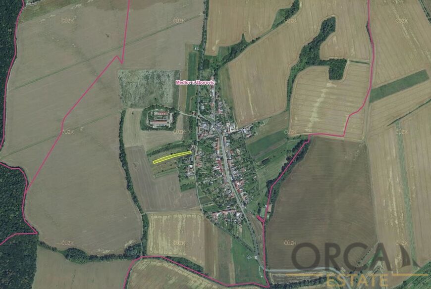 Prodej pozemku 1795 m2 v k.ú. Medlov u Zborovic
