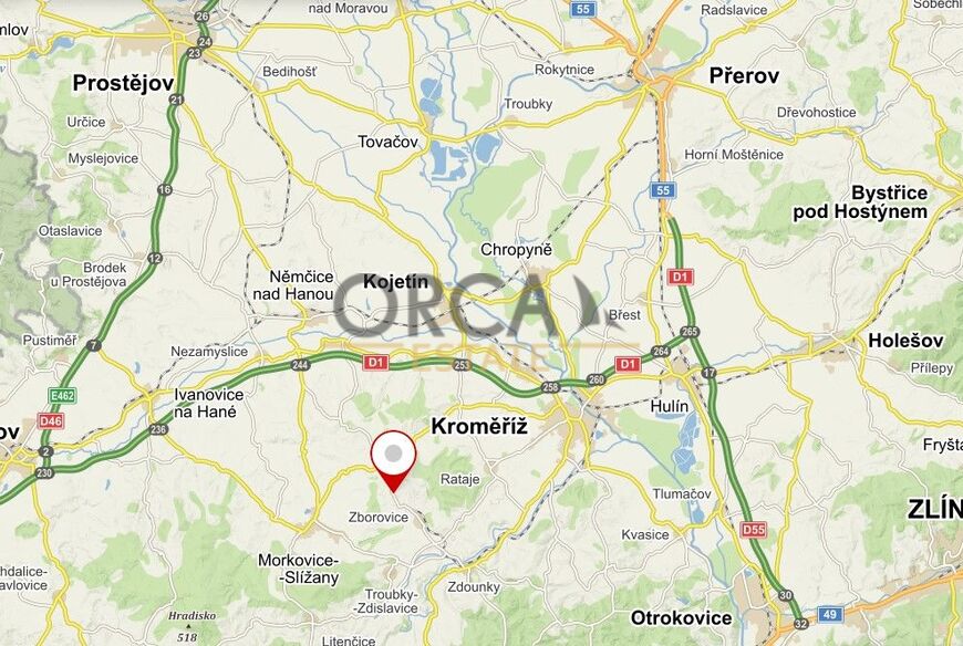 Prodej pozemku 1795 m2 v k.ú. Medlov u Zborovic