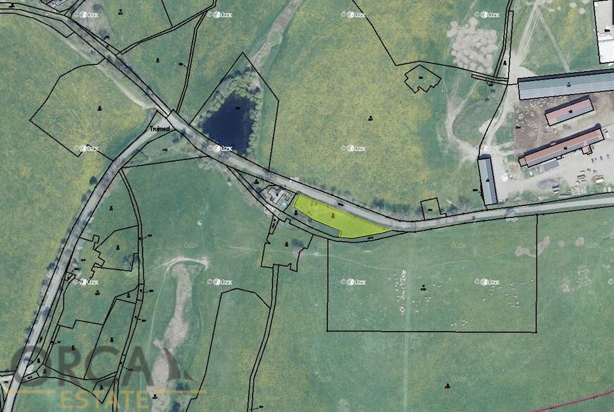 Prodej zastavitelného pozemku 1419 m2 v k. ú. Trojmezí