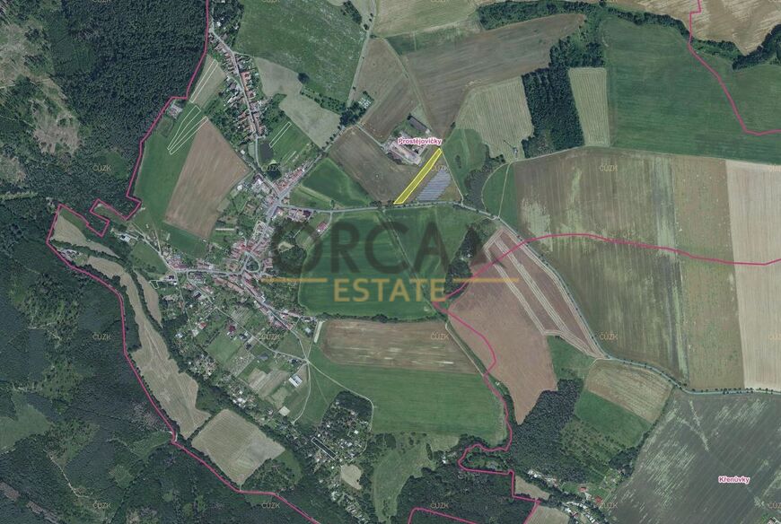 Prodej pozemku v k.ú. Prostějovičky, návrhová plocha smíšená výrobní o výměře 3240 m2