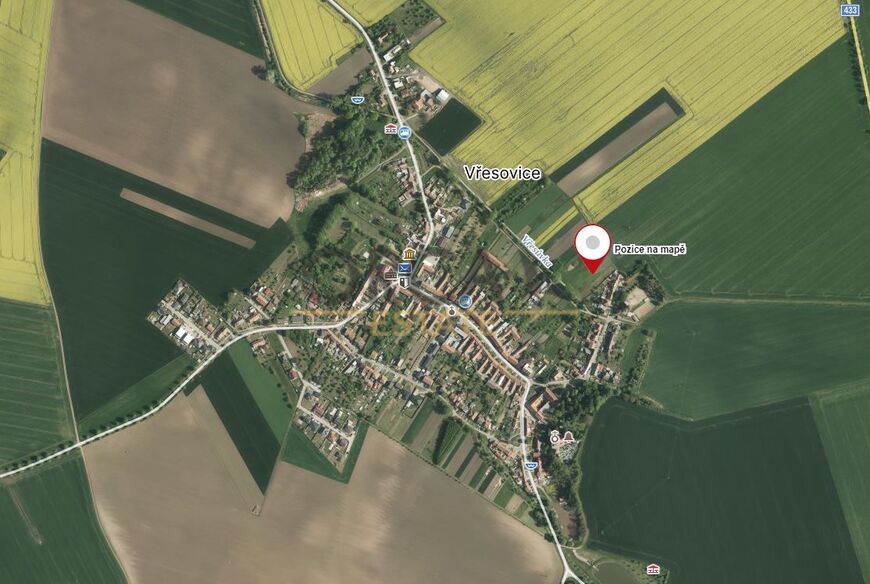 Prodej pozemku v k.ú. Vřesovice u Prostějova o výměře 1660 m2