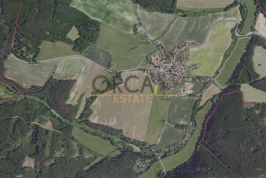 Zajímavý pozemek v k.ú. Drahoňův Újezd