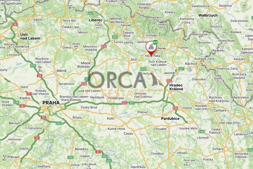 Spoluvlastnický podíl 676 m2 na pozemku v k. ú. Bělá u Pecky