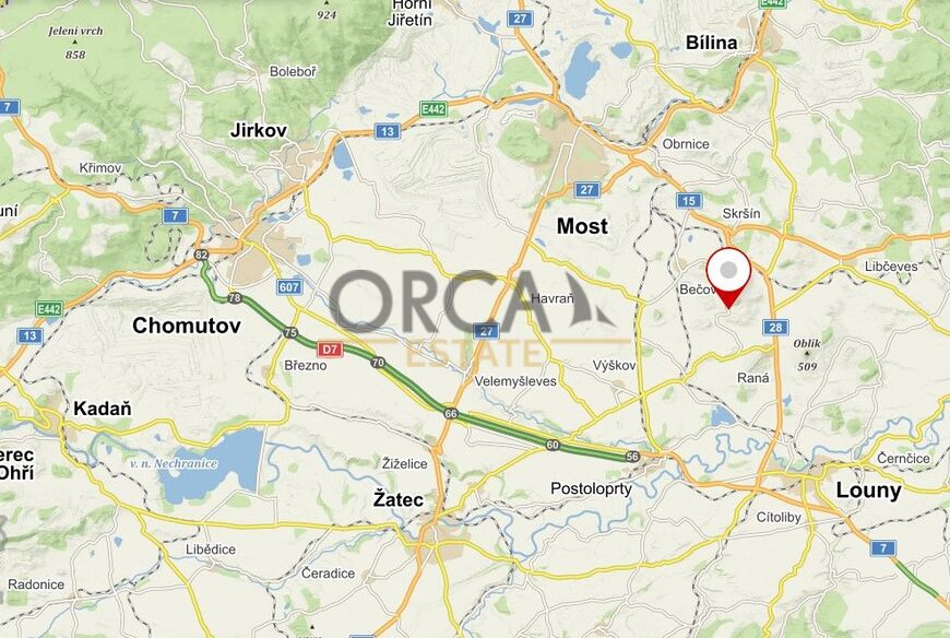 Prodej pozemku 1085 m2 v k.ú. Milá