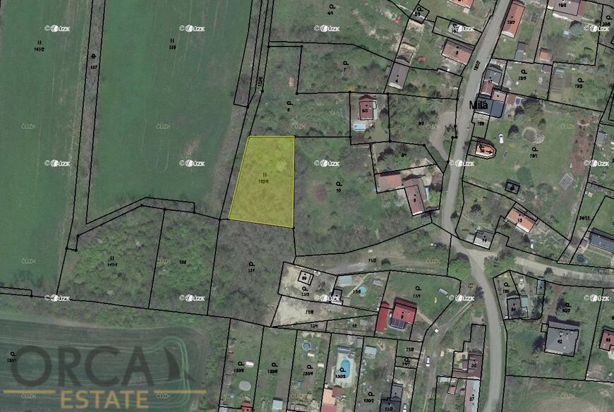 Prodej pozemku 1085 m2 v k.ú. Milá