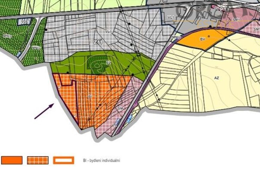 Prodej podílu 3372 m2 na zastavitelném pozemku v k.ú. Sadská
