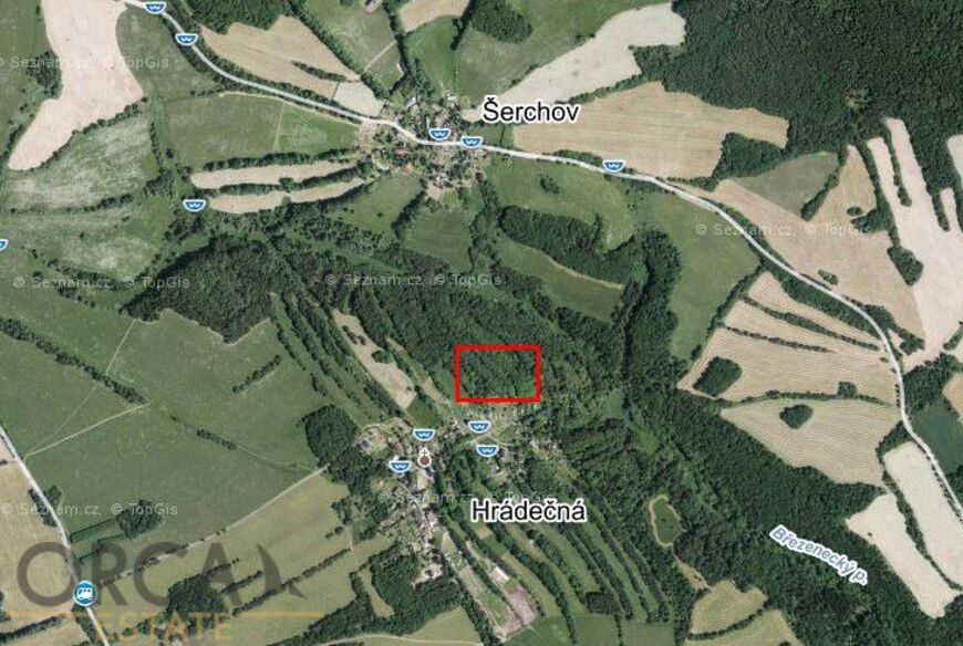 Zahrada v k.ú. Hrádečná 2058 m2