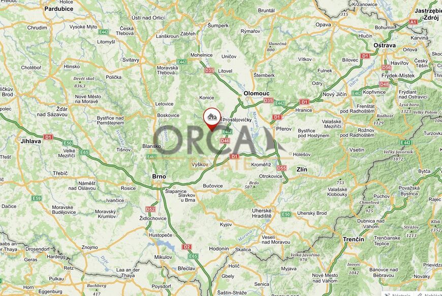 Lesní pozemek 1251 m2 v k.ú. Prostějovičky