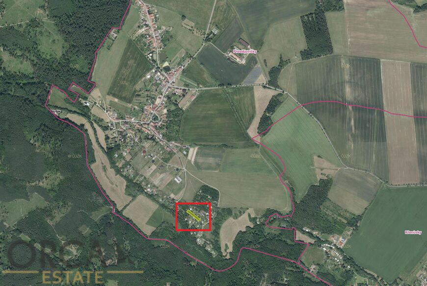 Lesní pozemek 1251 m2 v k.ú. Prostějovičky