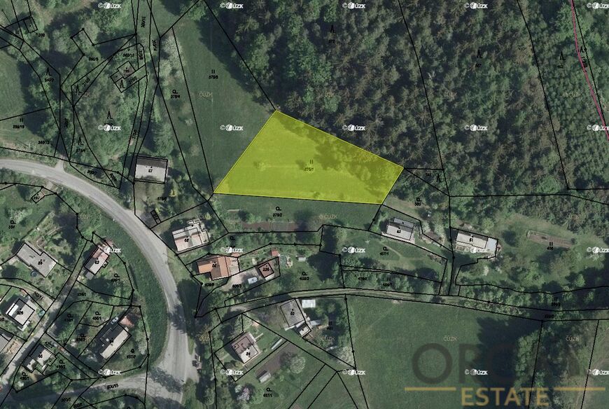 Prodej podílu 1399 m2 na pozemku v k.ú. Strážkovice v Podkrkonoší