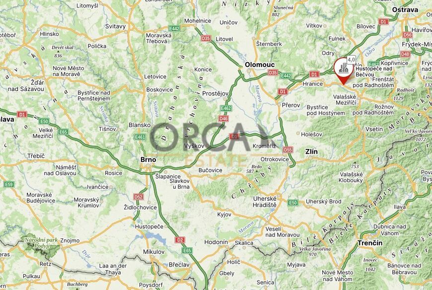 0,17 ha pozemků v k.ú. Hustopeče nad Bečvou