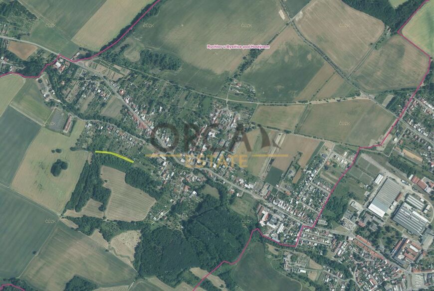 0,1 ha pozemku v k.ú. Rychlov u Bystřice pod Hostýnem
