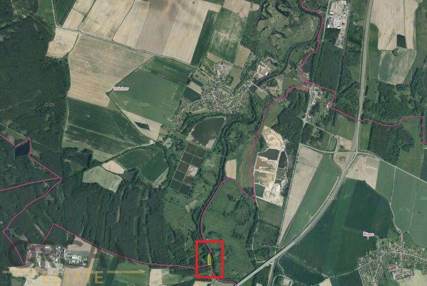 Prodej ostatní plochy 2223 m2 v k.ú. Dráchov