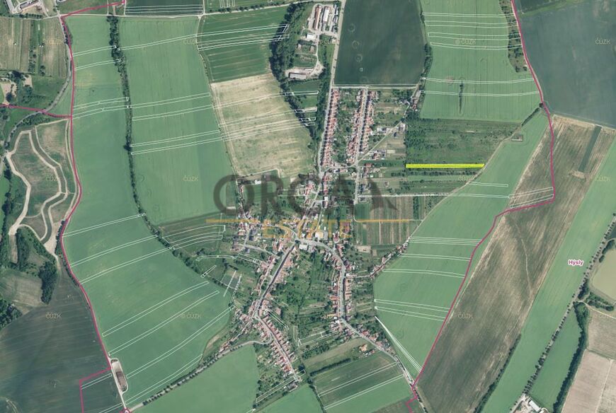 Spoluvlastnický podíl 728 m2 na pozemcích v k.ú. Moravany u Kyjova