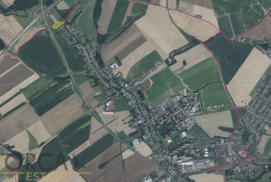 Zajímavý investiční pozemek 10 859 m2 v k.ú. Butovice