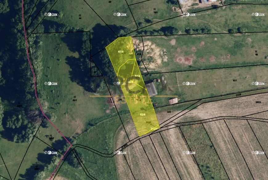Prodej pozemků o výměře 3687 m2 v k.ú. Červená Lhota u Řimic (okres Olomouc)