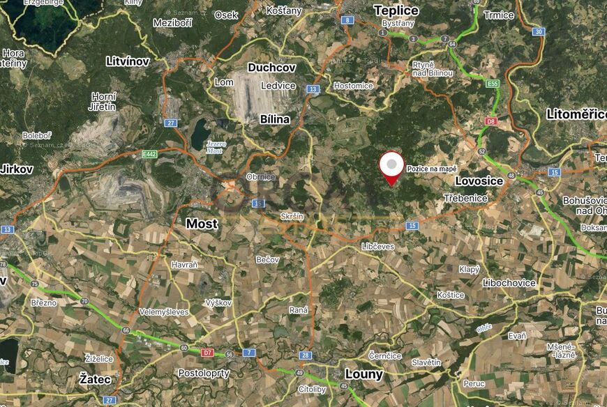 Prodej lesního pozemku v k.ú. Skalice u Lovosic o výměře 15940 m2