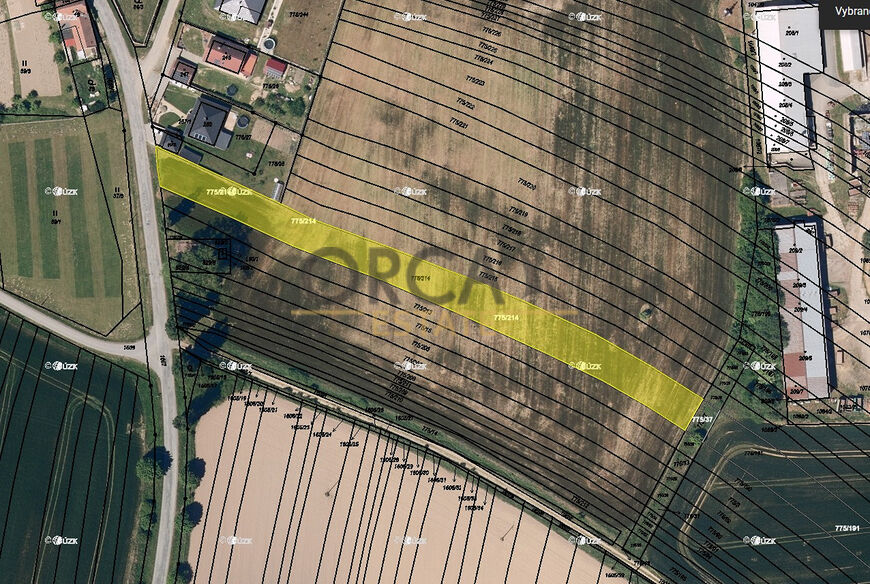 Prodej podílu 1389 m2 na zajímavém pozemku v k. ú. Myslejovice