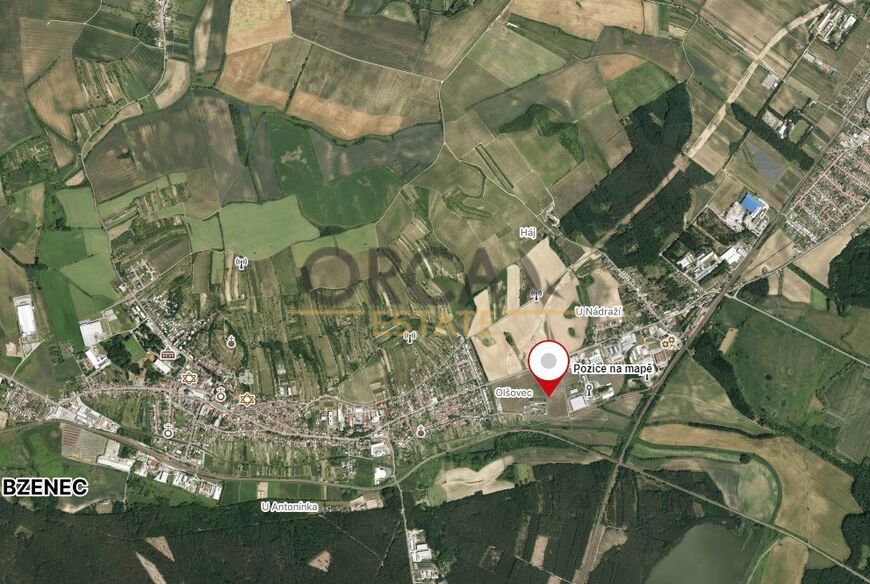 Pozemek v průmyslové zóně o výměře 523 m2 v  k.ú. Bzenec (okres Hodonín)