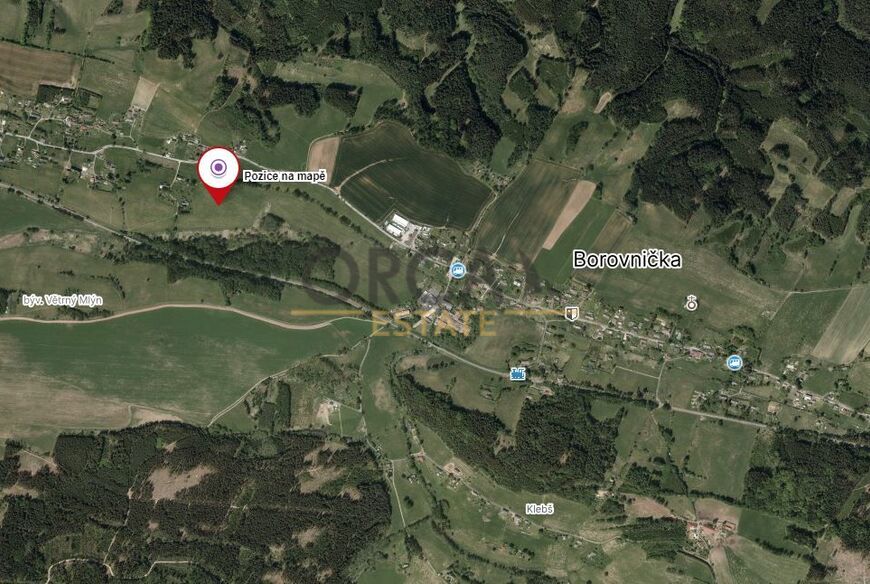 Prodej podílu 1/24 pozemků o podílové výměře 1464 m2 v k.ú. Borovnice u Staré Paky (okres Trutnov)