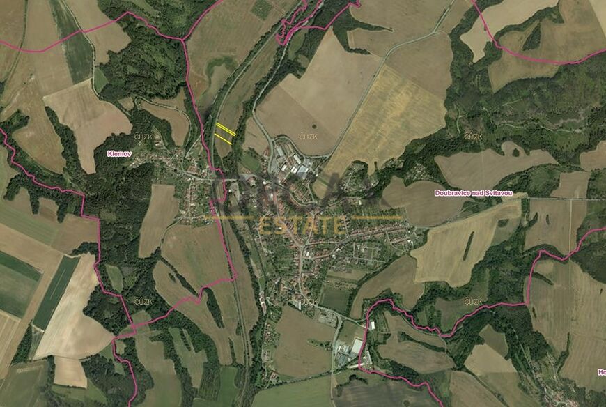 0,2 ha pozemků v k.ú. Doubravice nad Svitavou