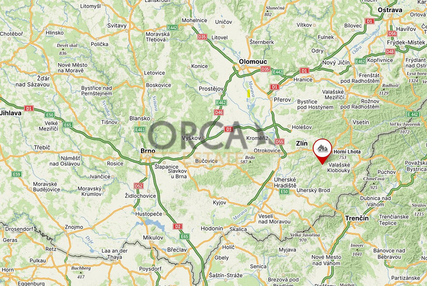 Ostatní plocha v k.ú. Horní Lhota u Luhačovic