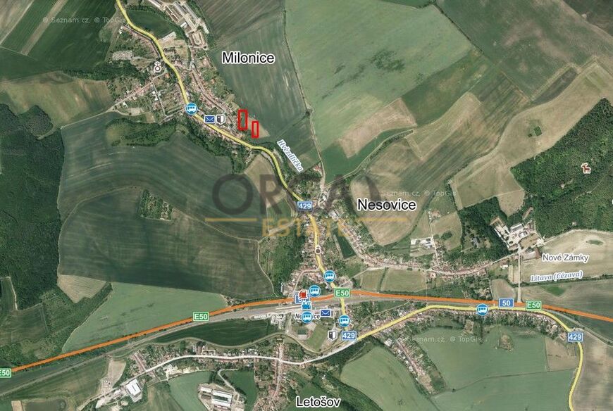 Spoluvlastnický podíl na pozemcích v k.ú. Nesovice