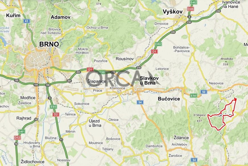 0,13 ha pozemků v k.ú. Mouchnice