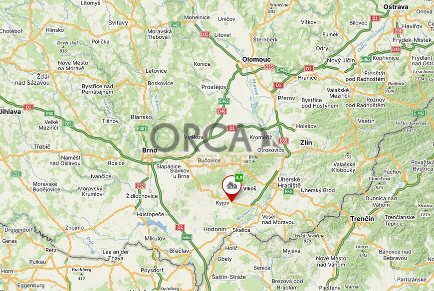 Pozemek v k.ú. Vlkoš u Kyjova