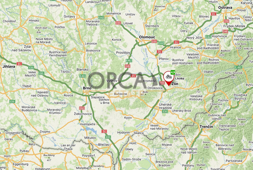 Pozemek v k.ú. Lhotka u Zlína