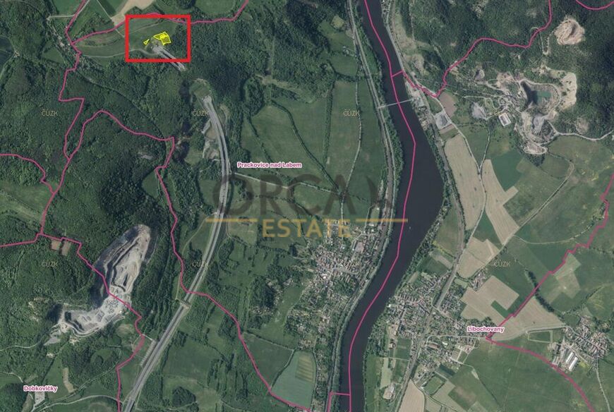 Prodej 0,5 ha komerčních pozemků v k.ú. Prackovice nad Labem