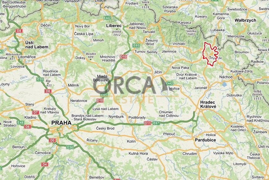 13 ha pozemků v k. ú. Studenec u Trutnova