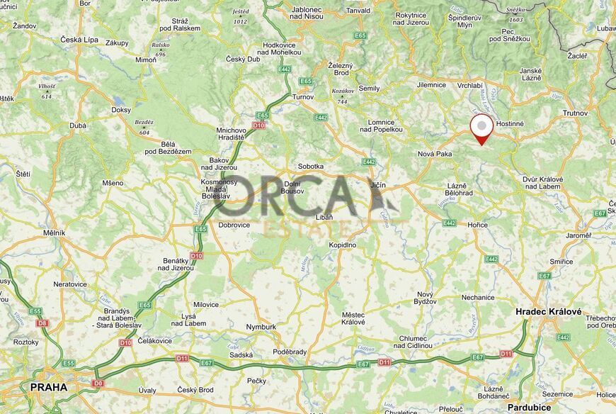 0,43 ha pozemků Borovnice u Staré Paky