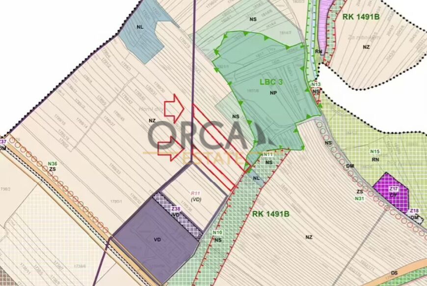 Prodej pozemků o celkové výměře 18 217 m2 v k.ú. Hrušovany u Brna