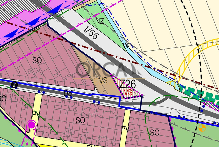 Pozemky v návrhové ploše smíšené výrobní, k.ú. Rohatec