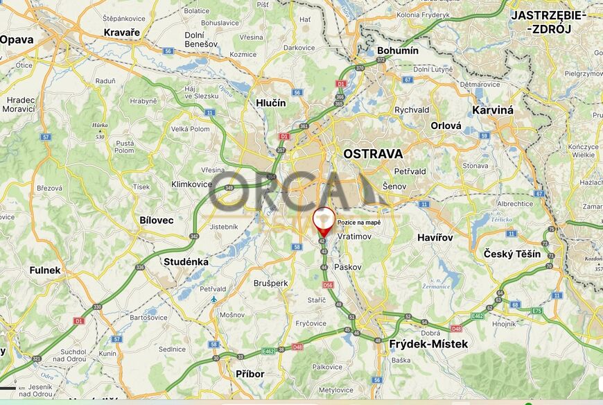 Pozemky vhodné pro rybáře v k.ú. Ostrava - Hrabová, o výměře 4653 m2