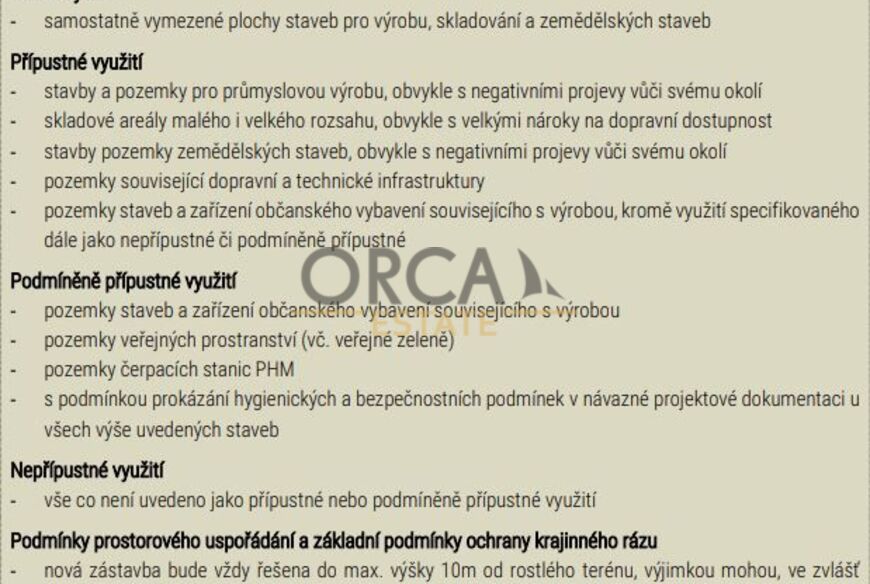 Pozemek v návrhové ploše smíšené výrobní, k.ú. Lnářský Málkov o výměře 6728 m2