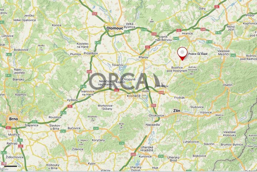 1,1 ha investičního pozemku v k.ú. Vítonice u Bystřice pod Hostýnem