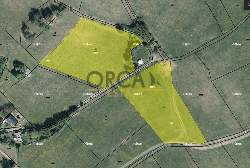 Prodej podílu 6 457 m2 na pozemcích v k.ú. Sendraž