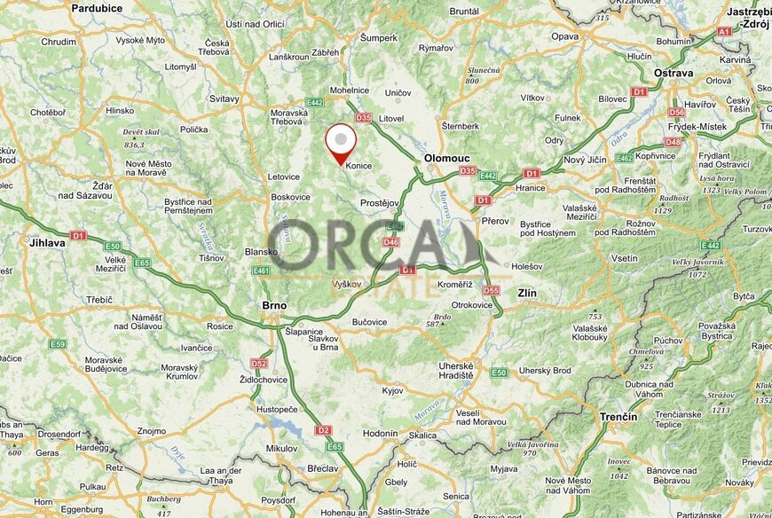 Prodej 1740 m2 orné půdy v k.ú. Konice