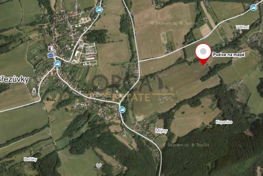 Prodej 1,6 ha pozemků v k. ú. Březůvky