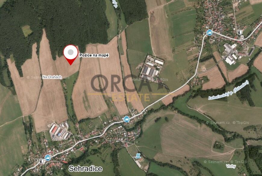 Prodej 0,7 ha pozemků v k. ú. Sehradice