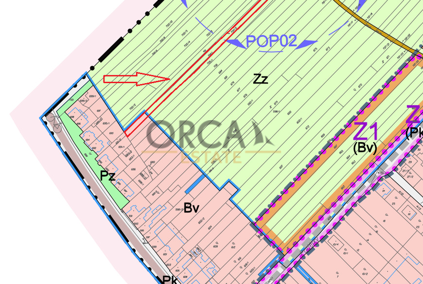 Prodej pozemku o výměře 1058 m2 v k.ú. Přísnotice