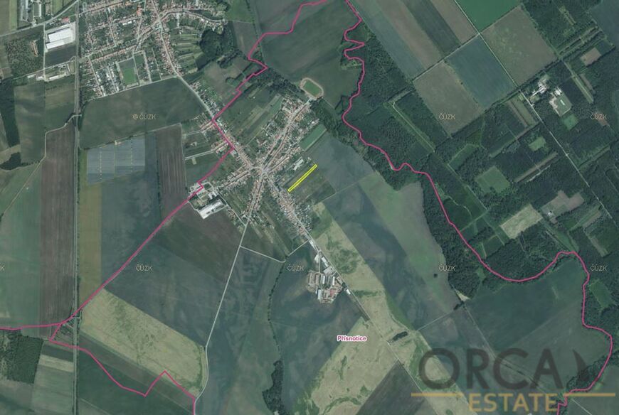 Prodej podílu 2.773 m2 na pozemku v k.ú. Přísnotice