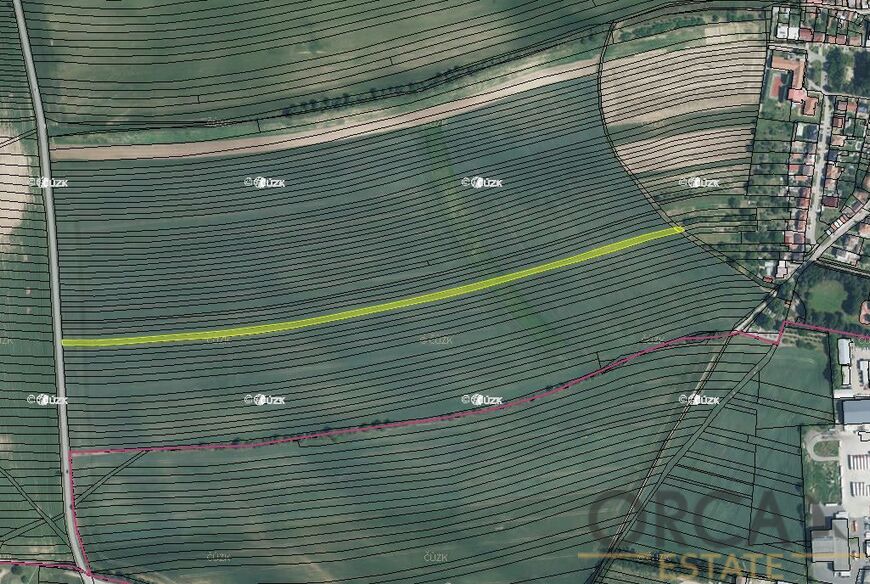 Podíl 2377 m2 na pozemcích v k.ú. Boršov u Kyjova