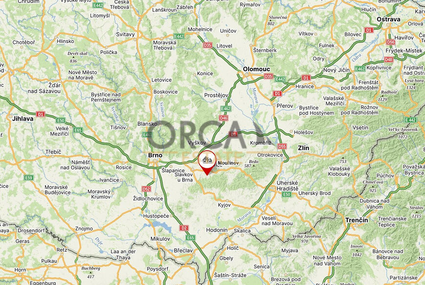 0,21 ha orné půdy v k.ú. Mouřínov