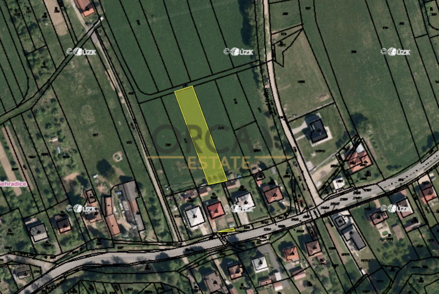 Stavební pozemek Sehradice, 1261 m2