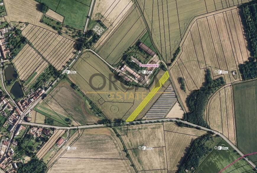 Prodej pozemku v k.ú. Prostějovičky, návrhová plocha smíšená výrobní o výměře 3240 m2
