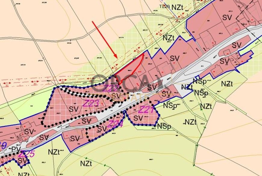 Prodej investičního pozemku 1559 m2 v k.ú. Horní Hoštice